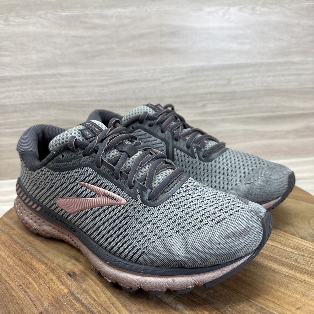 Brooks Adrenaline 20 Women's 9B GTS XX Gray/RoseAthletic Running Shoes Sneakers - Picture 1 of 9